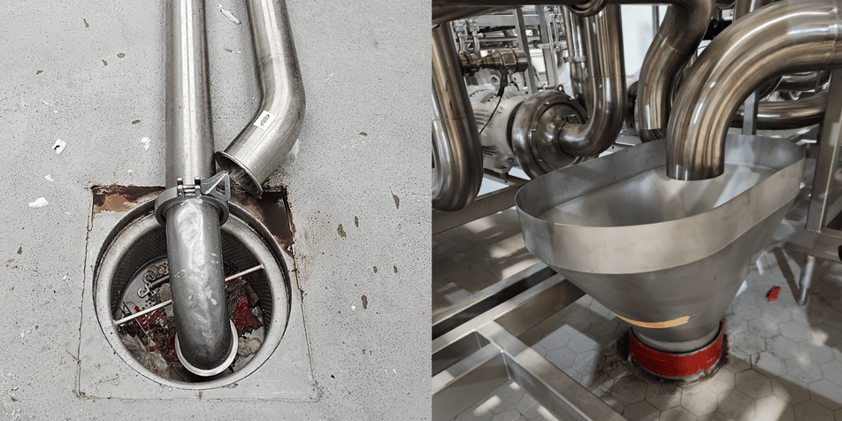 floor drain vs. hub drain